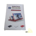 Mobile phone video amplifier screen magnifier in red, for enlarged movie viewing.
