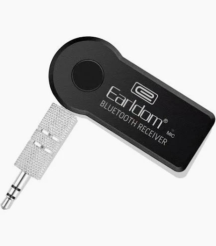 Earldom ET-M6 Bluetooth mini player receiver with 3.5mm aux jack for wireless audio connection.